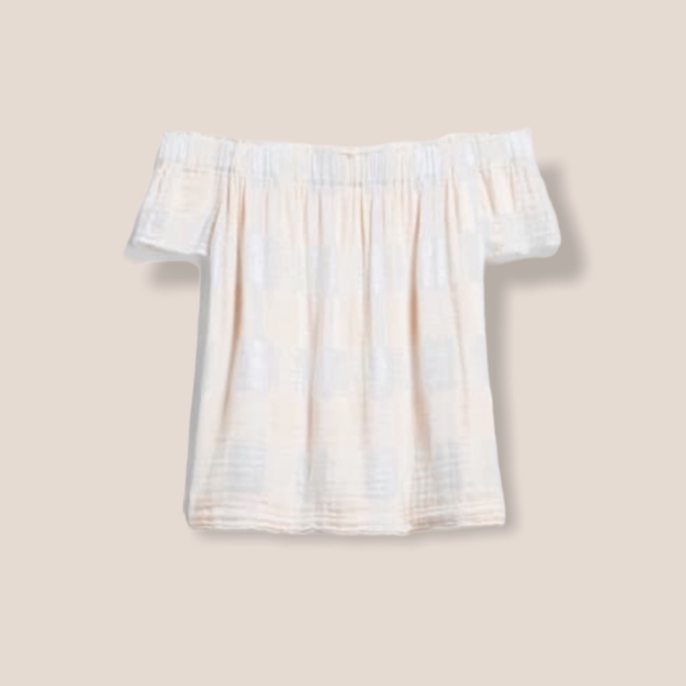 cloth & stone ruffled white top